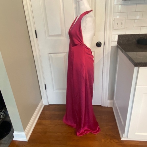 New! Free People dance til dawn Halter Maxi Dress Burgundy-Pink 21995 - Picture 8 of 14